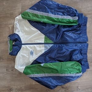 Umbro Navy and Green Track Jacket